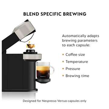 Nespresso Vertuo Next Coffee and Espresso Machine with Aeroccino NEW by Breville, Light Grey and Espresso Maker Capsules VertuoLine, Medium and Dark Roast Coffee, 30 Count Coffee Pods