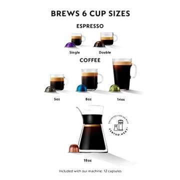 Nespresso Vertuo Next Coffee and Espresso Machine with Aeroccino NEW by Breville, Light Grey and Espresso Maker Capsules VertuoLine, Medium and Dark Roast Coffee, 30 Count Coffee Pods