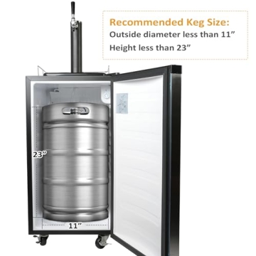 Compact Kegerator with CO2 Cylinder and Wheels