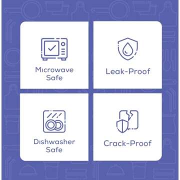 Comfy Package [12 Sets - 64 oz. Disposable Plastic Food Storage Deli Containers With Lids, Ice Cream Bucket & Soup Pail