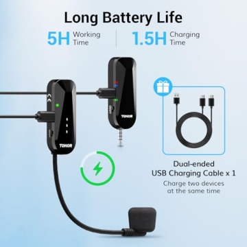 TONOR Wireless Headset Microphone for Fitness Teaching