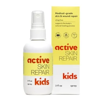 Active Skin Repair Kids First Aid Spray - Non-Toxic Antiseptic for Cuts, Scrapes & Rashes (3oz)