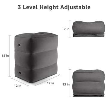 Rewondah Inflatable Foot Rest for All Ages - Essential Travel Comfort