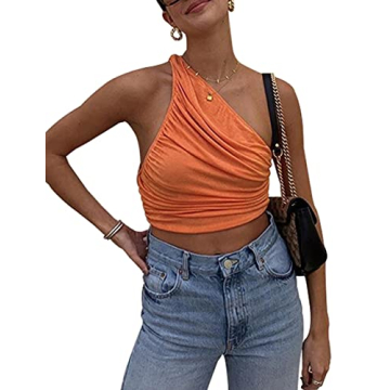 One Shoulder Crop Top - Stylish and Flattering Design
