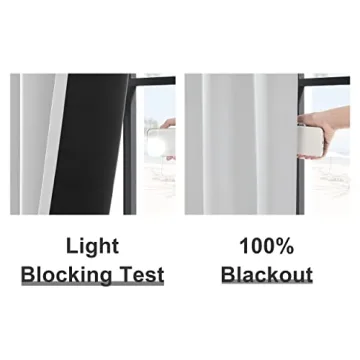 Total Blackout Curtains - Pure White 2 Panel Set