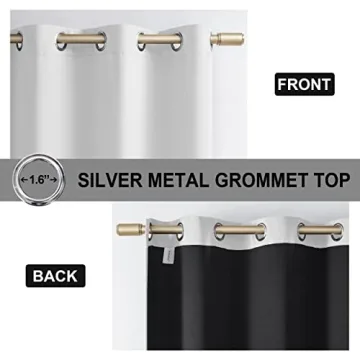 Total Blackout Curtains - Pure White 2 Panel Set