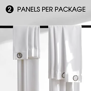Total Blackout Curtains - Pure White 2 Panel Set