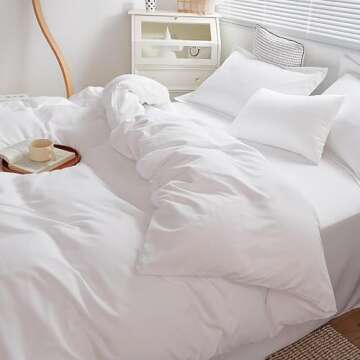 Cottonight White Comforter Cal King Plain White Bedding Comforter Set California King Solid Color Cotton Plain White Blanket Quilts Cozy Durable Soft Modern White Bedding Comforter Sets Plus Size