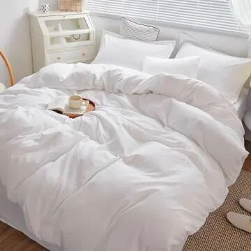 Cottonight White Comforter Cal King Cozy Soft Durable Bedding