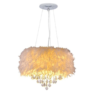 Chic Surpars House White Feather Crystal Chandelier