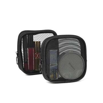 Patu Mesh Travel Toiletry Bag - Portable Organizer Set of 2