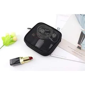 Patu Mesh Travel Toiletry Bag - Portable Organizer Set of 2