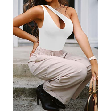 Stylish One Shoulder Bodysuit for Women - Perfect Fit