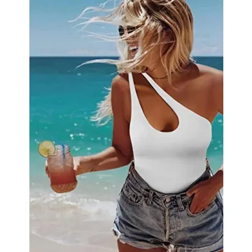 Stylish One Shoulder Bodysuit for Women - Perfect Fit