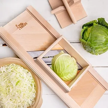 Raw Rutes Wooden Cabbage Shredder - Slicer Made in Europe!