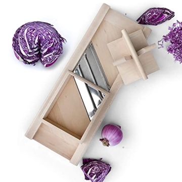 Raw Rutes Wooden Cabbage Shredder - Slicer Made in Europe!