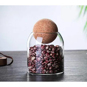 Innovative SAPHALTON Glass Cork Storage Jar for Kitchen