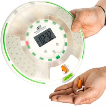 e-Pill Voice - Locked Automatic Pill Dispenser - Reminds with a Friendly Voice
