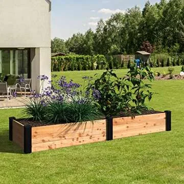 Outdoor Essentials Raised Cedar Garden Bed - Versatile and Easy to Use
