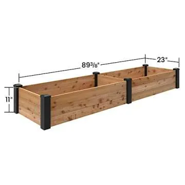 Outdoor Essentials Raised Cedar Garden Bed - Versatile and Easy to Use