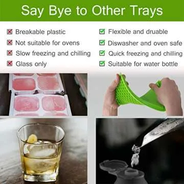 Silicone Mini Ice Cube Trays for Quick Cooling Drinks