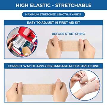 BANDVET WRAP Self Adhesive Bandage Wrap - Pack of 12 Assorted Colors, Non-Woven, Breathable & Water-...