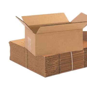 Aviditi 10 x 6 x 4 Corrugated Cardboard Boxes, Small 10"L x 6"W x 4"H, Pack of 25 | Shipping, Packag...