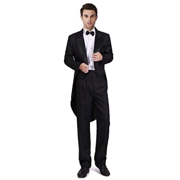 Men's Formalities Tuxedo Costume Vintage Hollywood Formal Tailcoat Suit Set