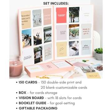 Lamare Vision Board Kit - 150 Vision Board Pictures, Quotes - Interchangeable Cut Vision Board Book ...