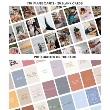 Lamare Vision Board Kit - 150 Vision Board Pictures, Quotes - Interchangeable Cut Vision Board Book - Create, Visualize, Inspire - Vision Board Supplies, Dream Board, Mood Board, Collage Book