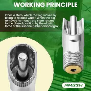 AMGSH 5Pack Pig Waterer Nipples - Durable & Automatic Drinking Solution