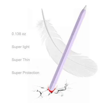 YINVA Case for Apple Pencil Grip for Apple Pencil Accessories Holder for Apple Pencil 2nd Generation Cover Sleeve for Apple Pencil with Protective Nib Cover for iPad Pencil(Purple)