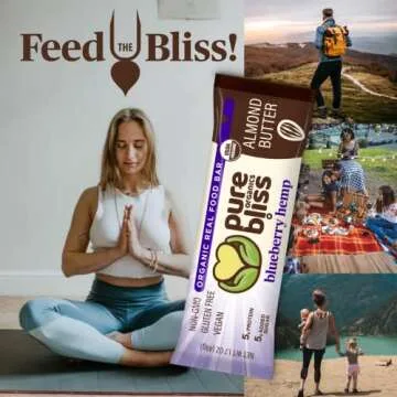 Organic Real Food Bar Blueberry Hemp - Vegan Snack Bar