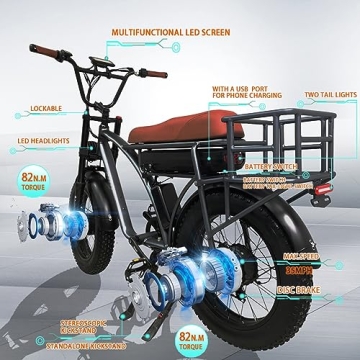 Lanshanchu 2000W Dual Motor All-Terrain Electric Cargo Bike