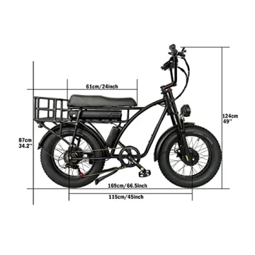 Lanshanchu 2000W Dual Motor All-Terrain Electric Cargo Bike