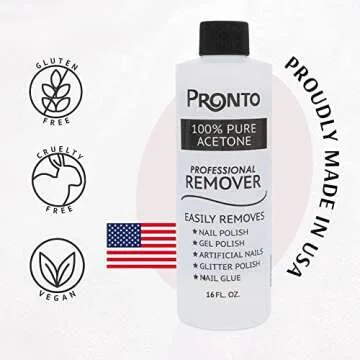 Pronto Acetone Gel Polish Remover - Fast & Gentle Nail Removal