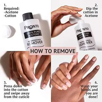 Pronto Acetone Gel Polish Remover - Fast & Gentle Nail Removal