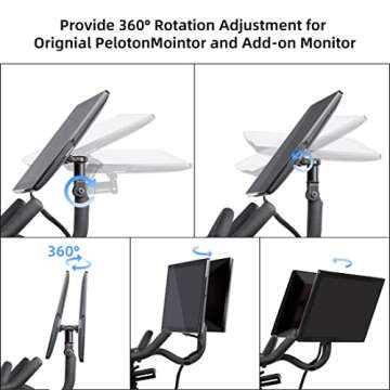 Adjustable Screen Swivel Mount for Peloton Bike