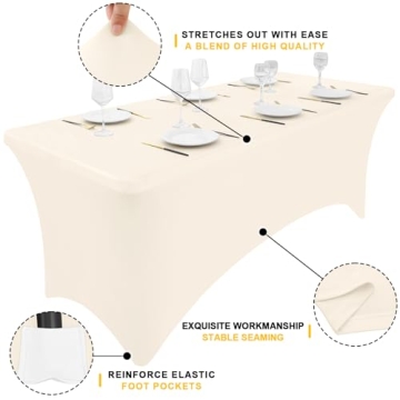 Spandex Table Cloths for 4FT Rectangular Tables