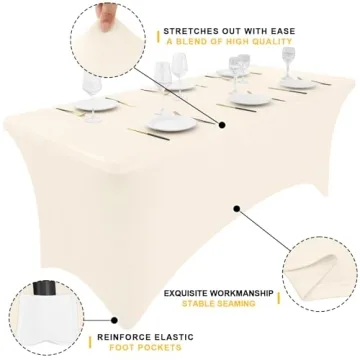 Spandex Table Cloths for 4FT Rectangular Tables