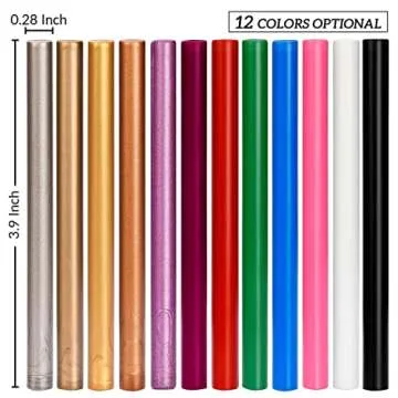 16PCS Mini Glue Gun Wax Seal Sticks for Wax Seal Stamp, Antique Bronze, Great for Wedding Invitation...