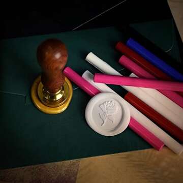 16PCS Mini Glue Gun Wax Seal Sticks for Wax Seal Stamp, Antique Bronze, Great for Wedding Invitations, Cards, Envelopes， Wine Packages