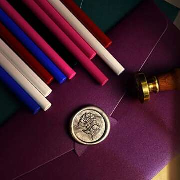 16PCS Mini Glue Gun Wax Seal Sticks for Wax Seal Stamp, Antique Bronze, Great for Wedding Invitations, Cards, Envelopes， Wine Packages