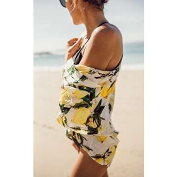 Yonala Women's Beach Cover Up Floral Print Casual Swimsuit Kimono Cardigans