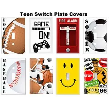 Fire Alarm Cool Light Switch Plate Cover for Teens Room Fun Novelty Gift Decorative Decor Bedroom (Fire Alarm)