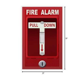 Fire Alarm Cool Light Switch Plate Cover for Teens Room Fun Novelty Gift Decorative Decor Bedroom (Fire Alarm)