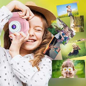 Nynicorny Kids Camera, Children Digital Rechargeable Cameras Toddler Educational Toys, Mini Children...