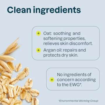 ATTITUDE Body Wash for Sensitive Skin with Oat and Argan Oil, EWG Verified, Dermatologically Tested, Vegan, 16 Fl Oz