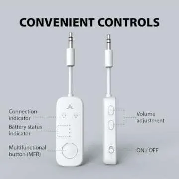 Avantree Relay - Premium Airplane Bluetooth 5.3 Adapter, Supports 2 AirPods or Headphones with aptX Adaptive & Low Latency, 3.5mm AUX Jack Wireless Audio Transmitter for Planes, Airline, Travel, TV