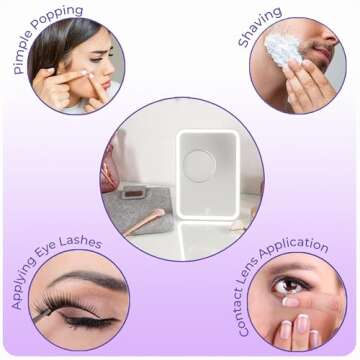 Stylideas Glow and Go Travel Mirror with LED Lights